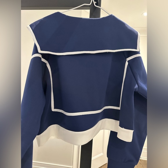 Navy and white stylish sweater - Picture 3 of 3